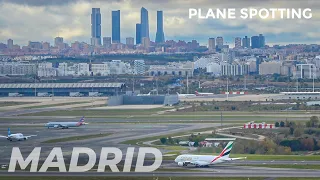 MADRID BARAJAS PLANE ACTION - Landings, airport ground traffic and take-offs!