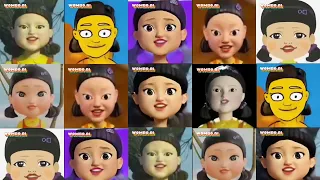 Every Squid Game Doll Singing NumaNuma Song #numanuma #deepfake #squidgame