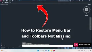 Autocad 2023 Tip&Trick - How to Restore Menu Bar and Toolbars Not Missing