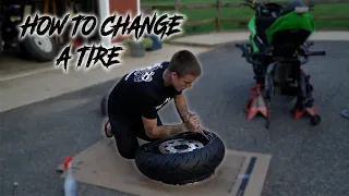 How to change your motorcycle tire! ( Easy Tutorial )