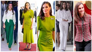 Gorgeous and most beautiful Queen Letizia dresses Style 2024 | Queen Letizia dresses collection