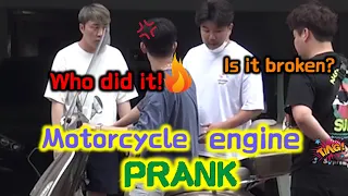 Prank) Motorcycle engine breakdown PRANK!! If the engine makes strange noises