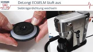 DeLongi EC685.M läuft aus: Siebträgerdichtung wechseln