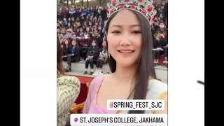 The Entrance Of Miss Nagaland "Hikali Achumi" _9th Spring Fest 2023 || At St Joseph College Jakhama✨