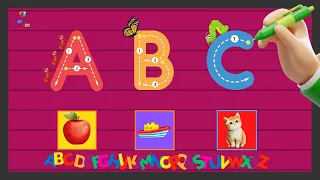 ABC Letter Tracing for Preschoolers (Teach Kids the Alphabet!)  |  tracing practice