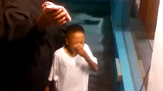 This Little Kid is SO Excited for Church Baptism