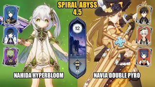 (F2P) Nahida Hyperbloom & Navia Double Pyro | Spiral Abyss 4.5 - Floor 12 | Genshin Impact