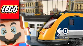 Can LEGO Super Mario Stop a LEGO train? #Shorts  Lego Super Mario life hacks TikTok lego luigi #Fy