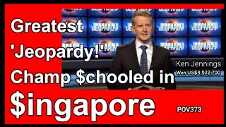 Ken Jennings Schooled In Singapore has record for the longest winnings on the game show Jeopardy!