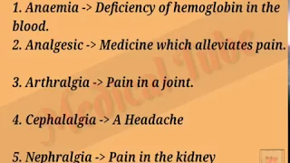 Important Medical Terms For Nurses || 60+ Medical Terminology