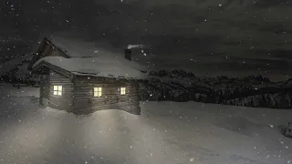 Cold Blizzard strikes a Lonely Log Cabin┇Howling Wind┇Nature Sounds for Sleep, Study & Relaxation