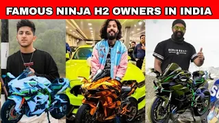 Top 5 famous Kawasaki ninja h2 owners in india | uk 07 rider , jatt prabhjot , js films , MS DHONI