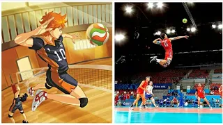 Haikyuu VS Real Life | Best Volleyball Actions (HD)