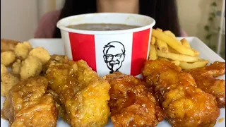 ASMR Korean Fried Chicken + KFC MUKBANG | Eating Sounds