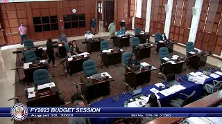 36th Guam Legislature FY2023 Budget Session - August 22, 2022 AM