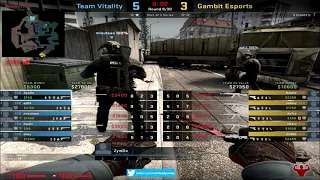 ZywOo POV (Vitality) vs Gambit - overpass / 26-11 / IEM Summer 2021