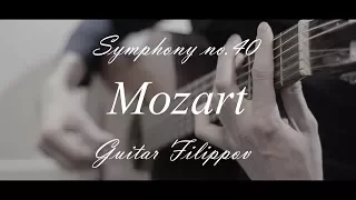 Mozart guitar tab Symphony 40:Easy tabs sheet (how to read guitar tabs)