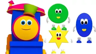 Bob o trem | cinco pequenas formas | formas canção | rima de berçário | Five Little Shapes