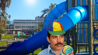 Freddie Mercury gets Trapped in a Slide and Calls out for Mamma (ASMR)