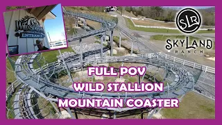 Full POV of Wild Stallion Mountain Coaster in Pigeon Forge, Tennessee.