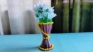 Flowers And Flower Pot Making From Waste Materials
