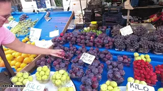 Турция Алания Махмутлар, рынок по вторникам, цены на овощи и фрукты.