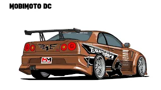 The Best Nissan R34 NFS Underground Version, How To Draw a  Nissan Skyline