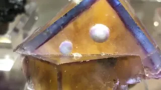 Barite Balls in Phantom Fluorite from Illinois