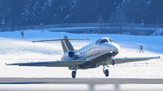 Private Jet Planespotting at Samedan Engadin-St.Moritz Airport. "Some Landing & TakeOff's."