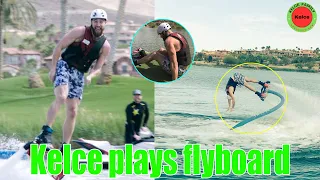 OMG! Travis Kelce indulges in a flyboard game after returning with Taylor Swift in Los Angeles