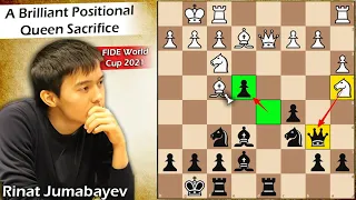 A Brilliant Positional Queen Sacrifice | Eiti vs Jumabayev 2021