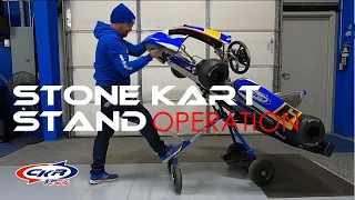 Stone Kart Stand - One Person Kart Lift Stand Operation Video from CKR USA