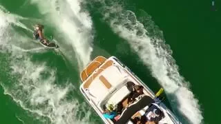 Lake Koocanusa - Wakesurfing The Rockies In Canada Drone Video