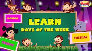 Days of the Week in English | Learn 7 Days of the Week | English Cartoon | Aadi And Friends