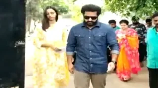 Jr NTR Casts His Vote Along With His Wife and Mother | Manastars