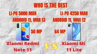 Xiaomi Redmi  Note 11 Vs Xiaomi Mi  11 Lite