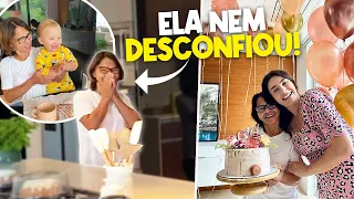 FIZEMOS UMA SURPRESA DE 60 ANOS PARA A CLEIDOCA! *ela tomou um susto* | Amanda Lunelli