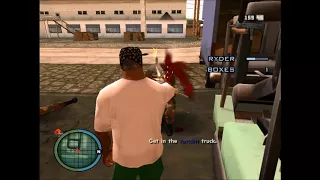 How to use forklift pc GTA San Andreas Robbing Uncle Sam ?