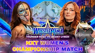 Becky Lynch vs. Thunder Rosa NXT Women's Title Match WWE WrestleMania 41 Universe Mode WWE2K23