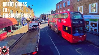 4K|London🚌Route210|Via Golders Green,Hampstead Heath,Archway,Crouch⛰️