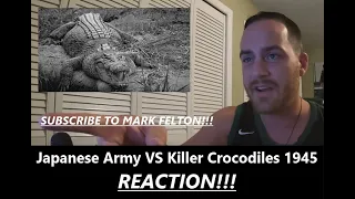 American Reacts | Japanese Army VS. Killer Crocodiles 1945 | REACTION