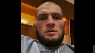 Khabib Nurmagomedov upset at reporter asking about his father's death | UFC 254