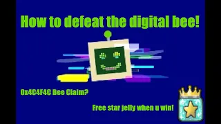 Bee Swarm Simulator: How to defeat the Computer Bee! Free 1 star jelly!