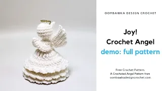 Joy.  Free Crochet Angel Video Pattern.
