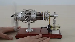 Stirlingkit - How To Operate 16 Cylinder Stirling Engine Model