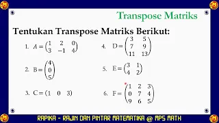 Transpose Matriks, @matematika-asik