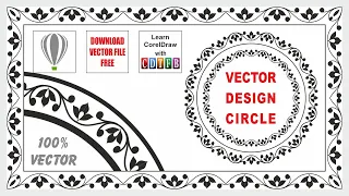 Vector Border Circle Design in Corel draw बॉर्डर सर्कल डिज़ाइन | CDTFB | Learn corel with cdtfb |