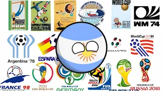 La historia de argentina en los mundiales (1930-2018) Countryballs