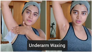 My Underarm Waxing Routine | Remove Hair From Underarms at Home Using Veet Wax Strips