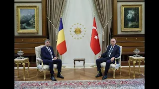 President Erdogan welcomed Romanian Prime Minister Ciolacu with an official ceremony